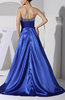 Elegant Sweetheart Zipper Elastic Woven Satin Sweep Train Evening Dresses