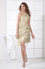 Fairytale A-line Asymmetric Neckline Chiffon Short Graduation Dresses