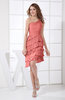 Fairytale A-line Asymmetric Neckline Chiffon Short Graduation Dresses