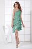 Fairytale A-line Asymmetric Neckline Chiffon Short Graduation Dresses