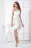 Fairytale A-line Asymmetric Neckline Chiffon Short Graduation Dresses