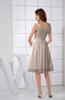 Plain A-line V-neck Sleeveless Knee Length Prom Dresses