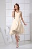 Plain A-line V-neck Sleeveless Knee Length Prom Dresses