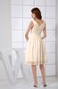 Plain A-line V-neck Sleeveless Knee Length Prom Dresses