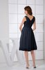 Plain A-line V-neck Sleeveless Knee Length Prom Dresses