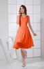 Plain A-line V-neck Sleeveless Knee Length Prom Dresses