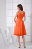Plain A-line V-neck Sleeveless Knee Length Prom Dresses