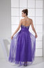 Romantic A-line Sweetheart Organza Floor Length Rhinestone Evening Dresses