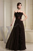 Romantic Scalloped Edge Sleeveless Chiffon Floor Length Sash Evening Dresses