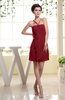 Cute Sheath Spaghetti Sleeveless Mini Plainness Bridesmaid Dresses
