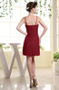 Cute Sheath Spaghetti Sleeveless Mini Plainness Bridesmaid Dresses
