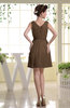 Simple A-line Sabrina Zip up Mini Sash Prom Dresses