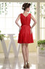 Simple A-line Sabrina Zip up Mini Sash Prom Dresses