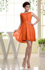 Simple A-line Sabrina Zip up Mini Sash Prom Dresses