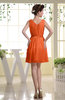 Simple A-line Sabrina Zip up Mini Sash Prom Dresses