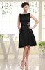 Plain Sabrina Sleeveless Zipper Knee Length Rhinestone Bridesmaid Dresses