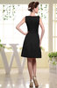 Plain Sabrina Sleeveless Zipper Knee Length Rhinestone Bridesmaid Dresses