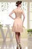 Plain Sabrina Sleeveless Zipper Knee Length Rhinestone Bridesmaid Dresses