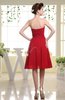 Cute A-line Sweetheart Chiffon Knee Length Bow Bridesmaid Dresses