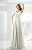 Casual Empire Zipper Chiffon Floor Length Ruching Bridesmaid Dresses