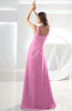 Casual Empire Zipper Chiffon Floor Length Ruching Bridesmaid Dresses