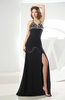 Glamorous Zipper Chiffon Floor Length Split-Front Evening Dresses