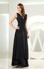 Simple A-line V-neck Sleeveless Chiffon Wedding Guest Dresses