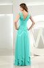 Simple A-line V-neck Sleeveless Chiffon Wedding Guest Dresses