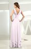 Simple A-line V-neck Sleeveless Chiffon Wedding Guest Dresses
