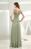 Simple A-line V-neck Sleeveless Chiffon Wedding Guest Dresses