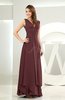 Simple A-line V-neck Sleeveless Chiffon Wedding Guest Dresses