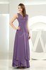 Simple A-line V-neck Sleeveless Chiffon Wedding Guest Dresses