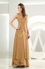 Simple A-line V-neck Sleeveless Chiffon Wedding Guest Dresses