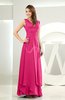 Simple A-line V-neck Sleeveless Chiffon Wedding Guest Dresses