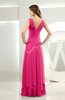 Simple A-line V-neck Sleeveless Chiffon Wedding Guest Dresses