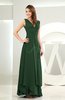 Simple A-line V-neck Sleeveless Chiffon Wedding Guest Dresses