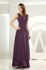 Simple A-line V-neck Sleeveless Chiffon Wedding Guest Dresses