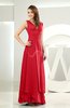 Simple A-line V-neck Sleeveless Chiffon Wedding Guest Dresses