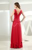 Simple A-line V-neck Sleeveless Chiffon Wedding Guest Dresses