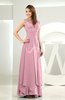 Simple A-line V-neck Sleeveless Chiffon Wedding Guest Dresses