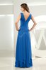 Simple A-line V-neck Sleeveless Chiffon Wedding Guest Dresses