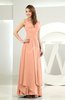 Simple A-line V-neck Sleeveless Chiffon Wedding Guest Dresses