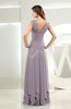 Simple A-line V-neck Sleeveless Chiffon Wedding Guest Dresses