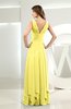 Simple A-line V-neck Sleeveless Chiffon Wedding Guest Dresses