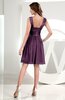 Plain A-line Zipper Chiffon Knee Length Ruching Homecoming Dresses