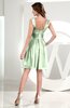 Plain A-line Zipper Chiffon Knee Length Ruching Homecoming Dresses
