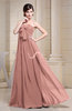 Simple Empire Zipper Chiffon Floor Length Evening Dresses