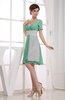 Hawaiian V-neck Short Sleeve Zip up Knee Length Party Dresses