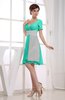 Hawaiian V-neck Short Sleeve Zip up Knee Length Party Dresses