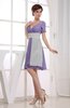 Hawaiian V-neck Short Sleeve Zip up Knee Length Party Dresses